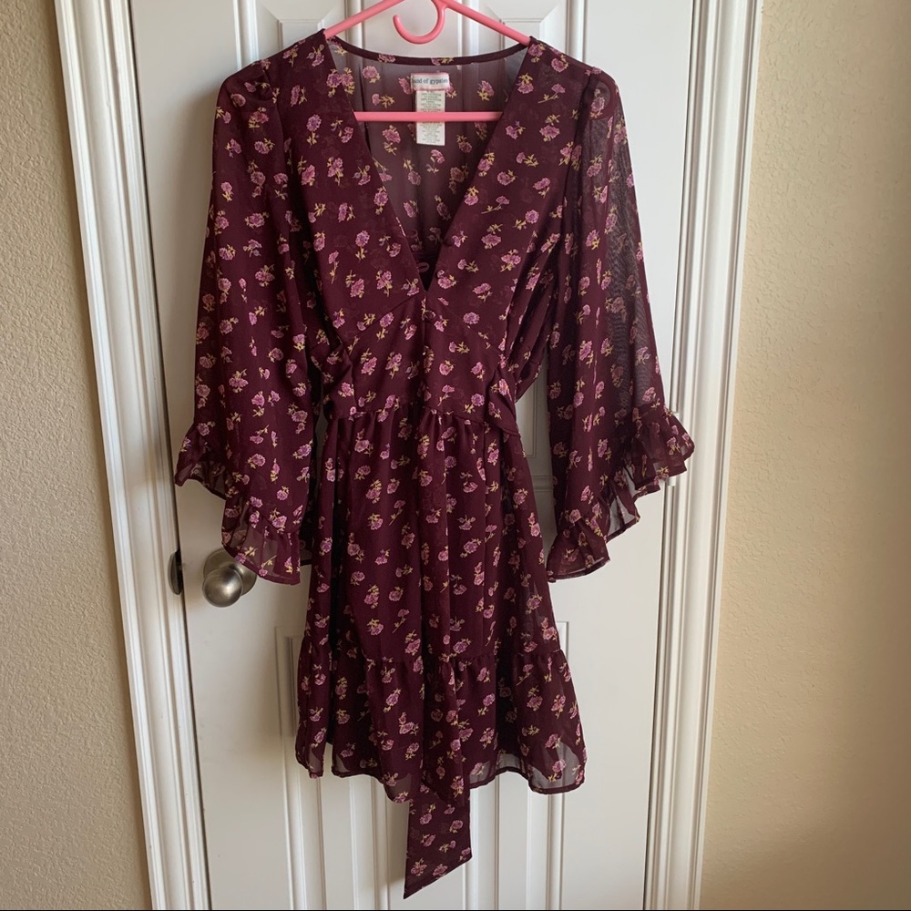 new Band of Gypsies burgundy dress Size M